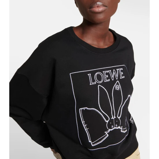 Loewe Embroidered Cotton Jersey Sweatshirt - Image 3