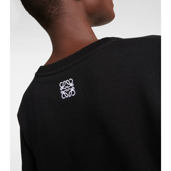 Loewe Embroidered Cotton Jersey Sweatshirt - Image 4