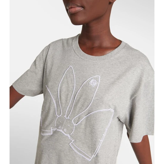 Loewe Embroidered Cotton Jersey T-shirt - Image 3