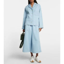 Loewe Cropped Flared Denim Pants