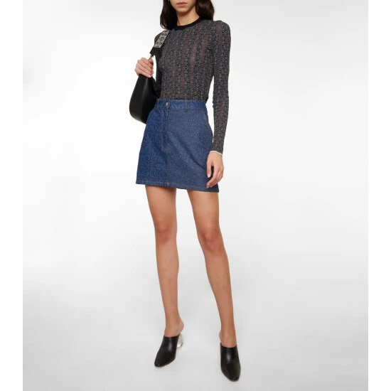 Loewe Anagram Jacquard Striped Top