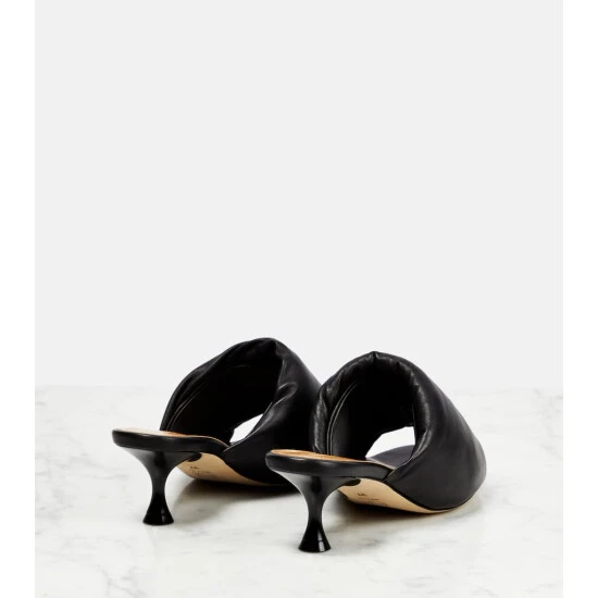 Loewe Anagram Padded Leather Mules - Image 2