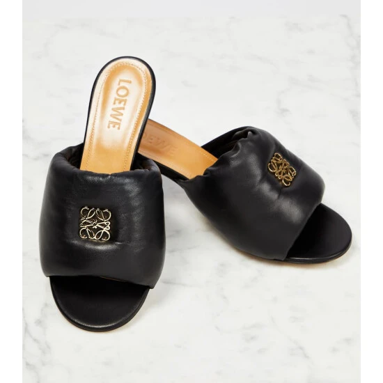 Loewe Anagram Padded Leather Mules - Image 5