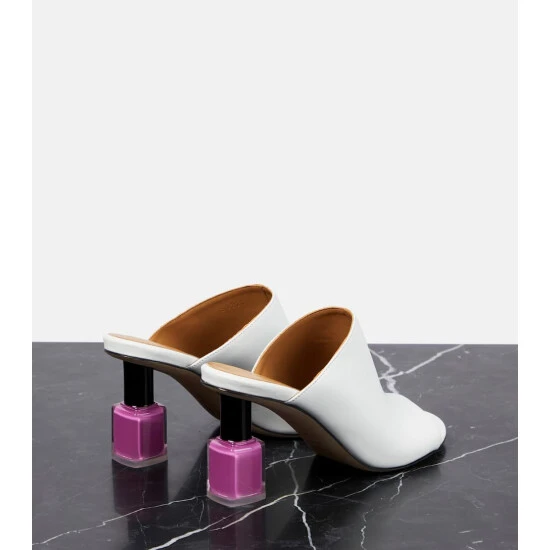 Loewe Nail Polish Leather Mules - Image 2