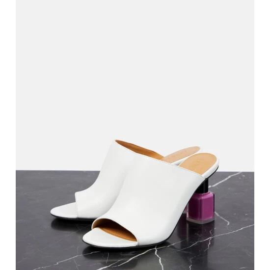 Loewe Nail Polish Leather Mules - Image 4
