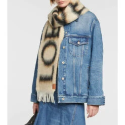 Loewe Logo Jacquard Wool-blend Scarf