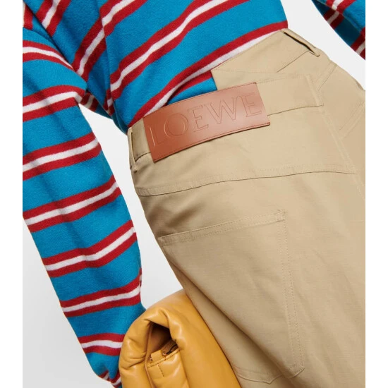 Loewe Asymmetrical Cotton And Linen Midi Skirt - Image 5