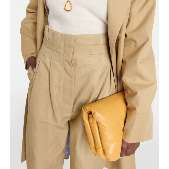 Loewe Pleated High-rise Cotton And Linen Pants - Image 3