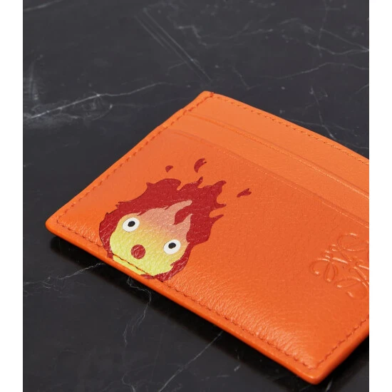 Loewe X Howl's Moving Castle Calcifer Leather Card Holder - Image 3