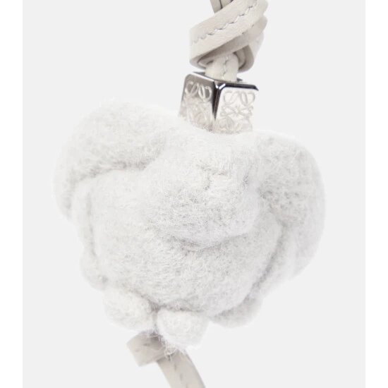 Loewe Bunny Wool And Leather Keychain