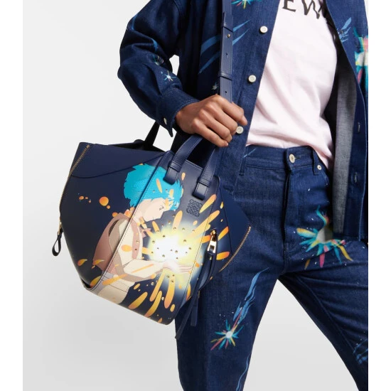 Loewe X Howl's Moving Castle Howl Hammock Small Leather Shoulder Bag