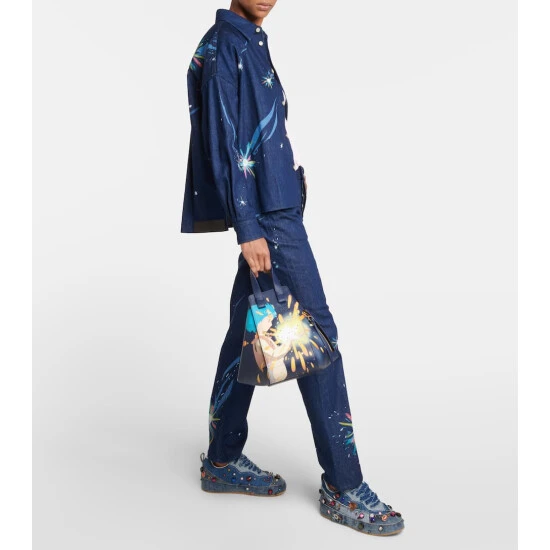 Loewe X Howl's Moving Castle Howl Hammock Small Leather Shoulder Bag - Image 4