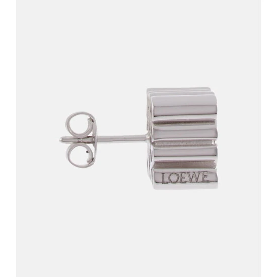 Loewe Anagram Sterling Silver Stud Earrings