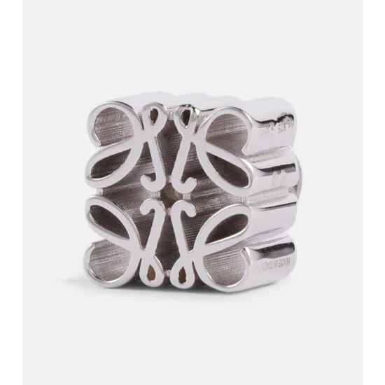 Loewe Anagram Sterling Silver Stud Earrings - Image 3