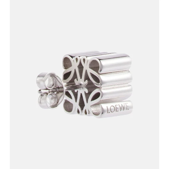 Loewe Anagram Sterling Silver Stud Earrings - Image 4