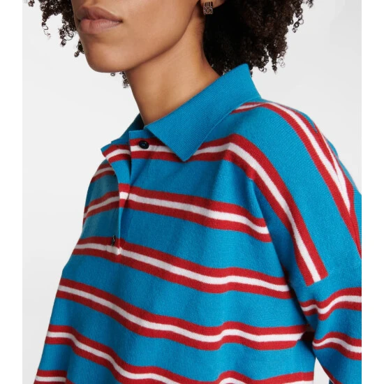 Loewe Striped Wool Polo Top - Image 3