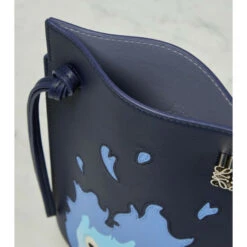 Loewe X Howl's Moving Castle Calcifer Dice Pocket Leather Crossbody Bag